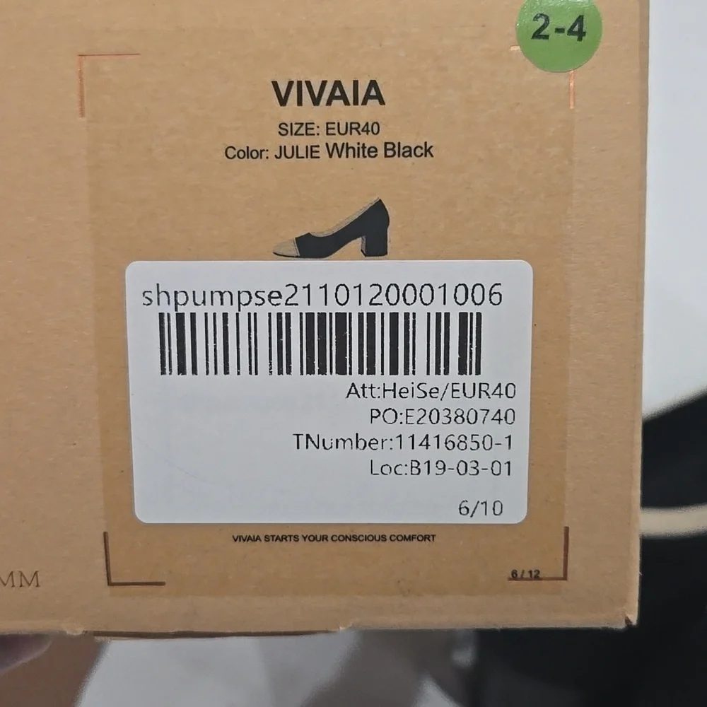 Vivaia Julie Pro Almond Cap Toe Knit Pumps Size 40 NIB - Picture 10 of 10